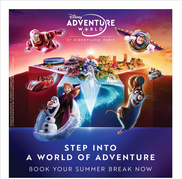 You are currently viewing Step Into A World Of Adventure – Disneyland Paris 6th September 26, 2 adults and 2 children under 12 From €835.00 per person